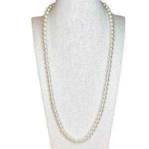 Sarah Coventry Vintage Faux Pearl Push Lock Necklace